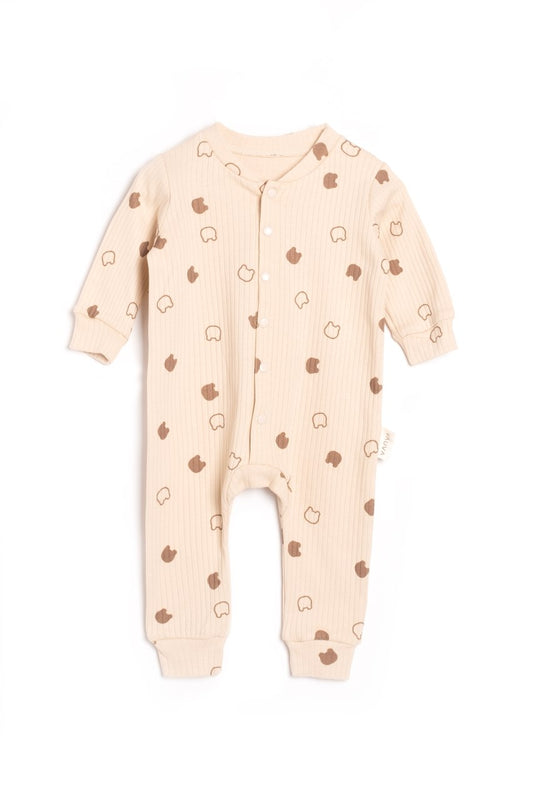 Little Bear Ribbed Romper