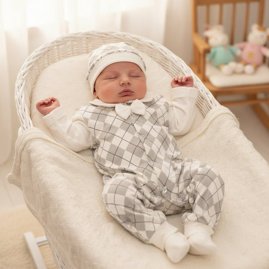 Burberry Gentleman Newborn Baby Onesie - Mini Me