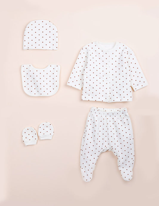 Polka Dot 5pcs Newborn Set