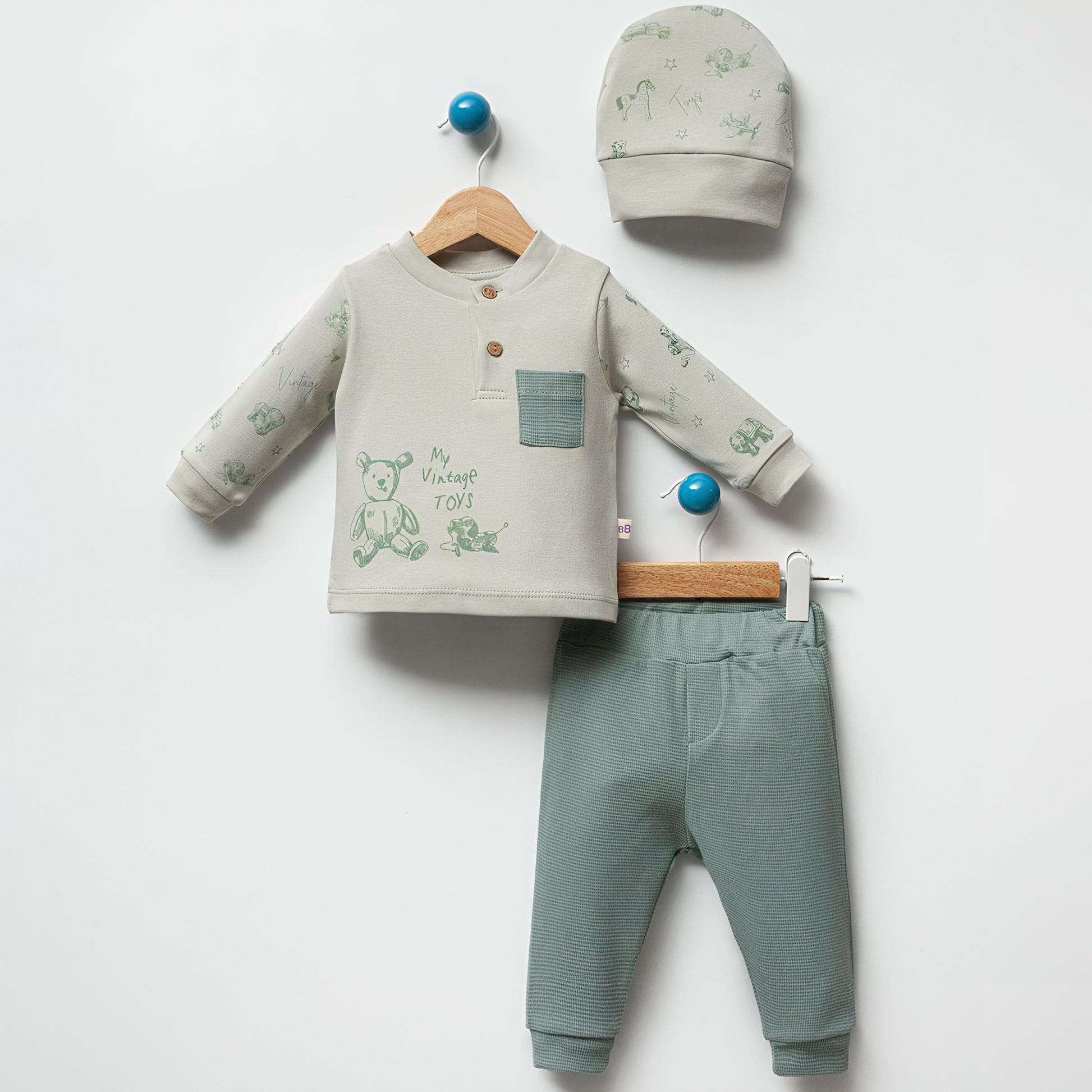 My Vintage Toys Sweatshirt and Waffle Pants Set - Mini Me