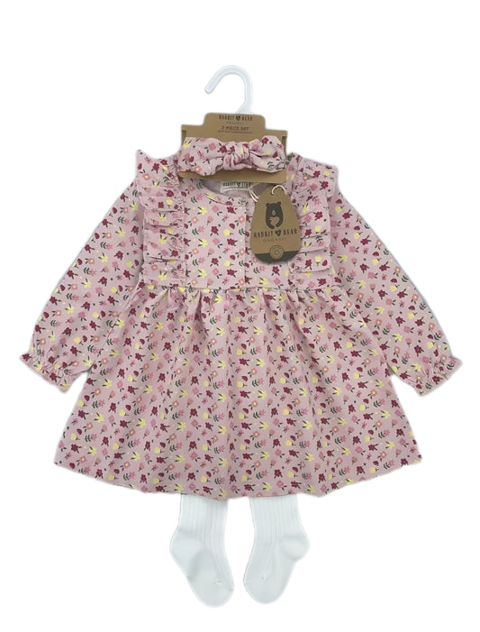 Sweet Blossom Smock Dress with Stocking